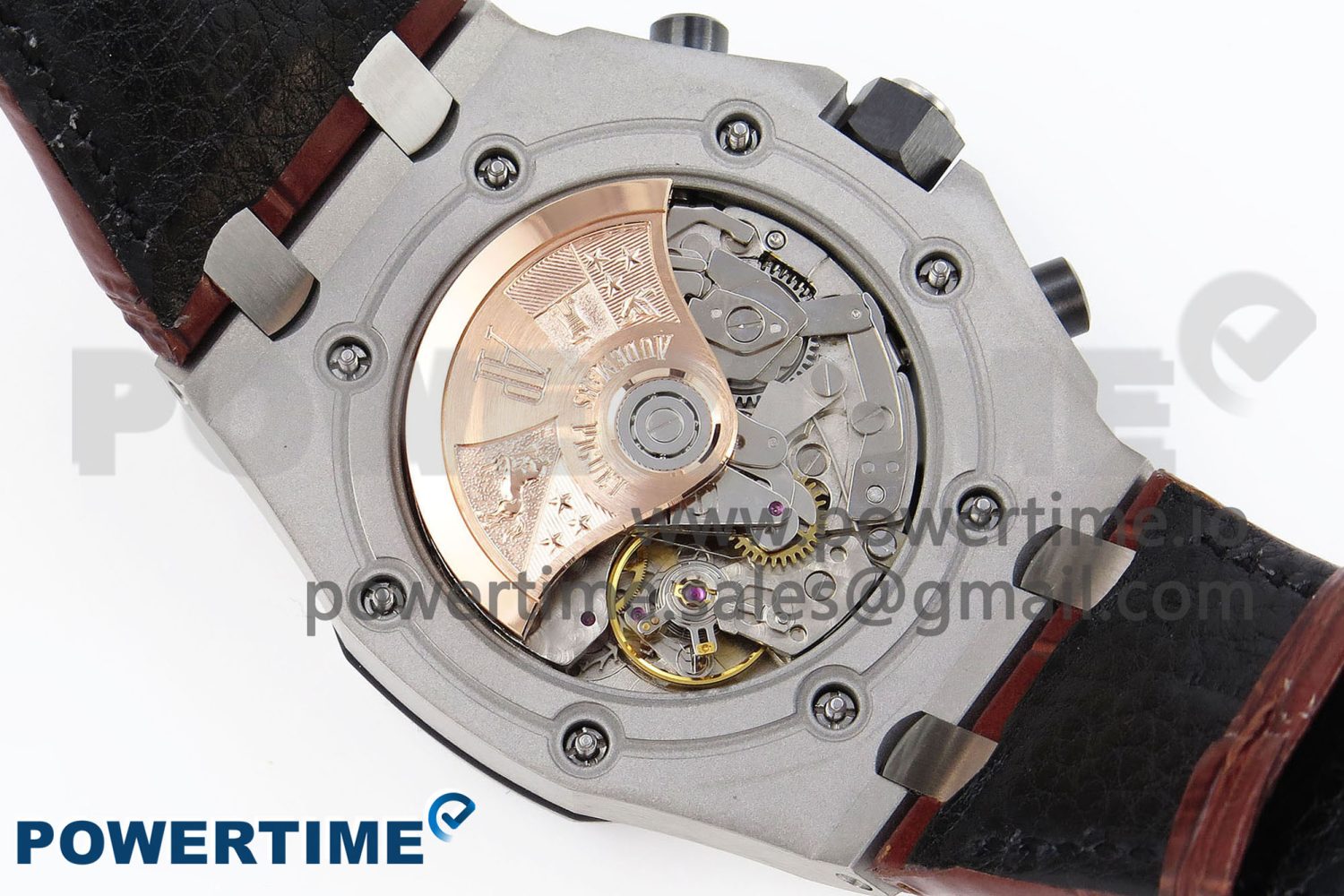 ROYAL OAK OFFSHORE 42MM SAFARI SS APF 1:1 BEST EDITION WHITE DIAL ON BROWN LEATHER STRAP A7750 - Image 10