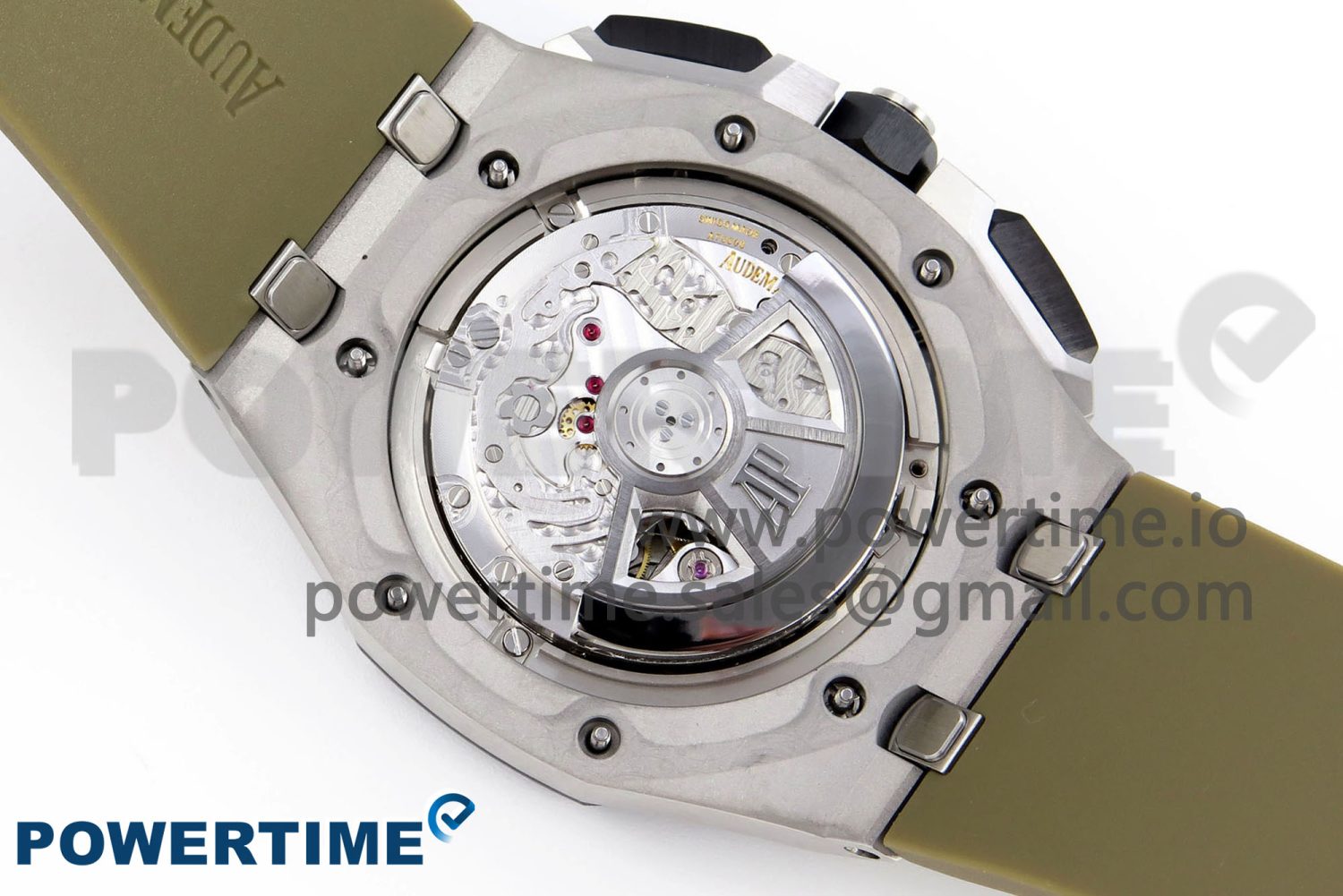 Royal Oak Offshore 44mm SS Black Ceramic Bezel APF 1:1 Best Edition Brown Dial on Brown Rubber Strap A4401 - Image 9