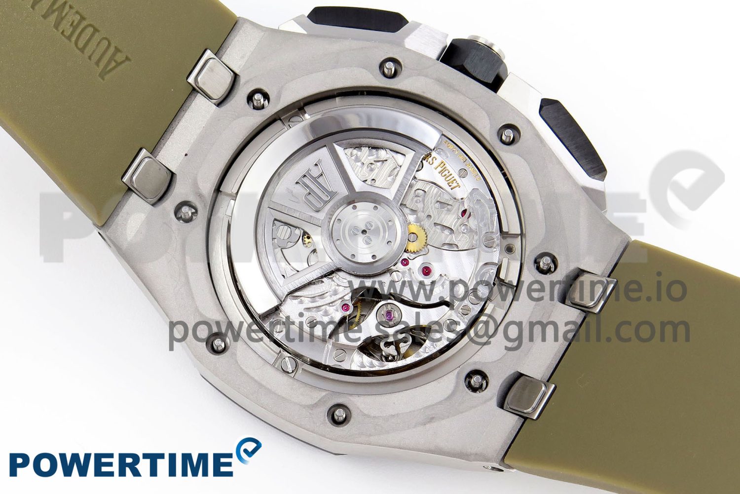 Royal Oak Offshore 44mm SS Black Ceramic Bezel APF 1:1 Best Edition Brown Dial on Brown Rubber Strap A4401 - Image 10