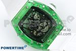 RM035 GREEN TRANSPARENT RMF BEST EDITION SKELETON DIAL ON WHITE RUBBER STRAP CLONE RMUL2 - Image 9