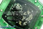 RM035 GREEN TRANSPARENT RMF BEST EDITION SKELETON DIAL ON WHITE RUBBER STRAP CLONE RMUL2 - Image 10