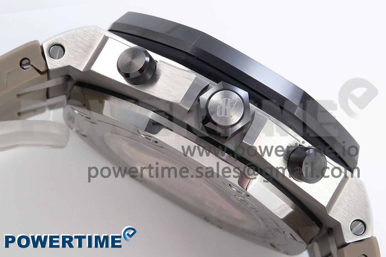 ROYAL OAK OFFSHORE 42MM SS APF 1:1 BEST EDITION BROWN DIAL CERAMIC BEZEL ON GRAY RUBBER STRAP A3126 - Image 6