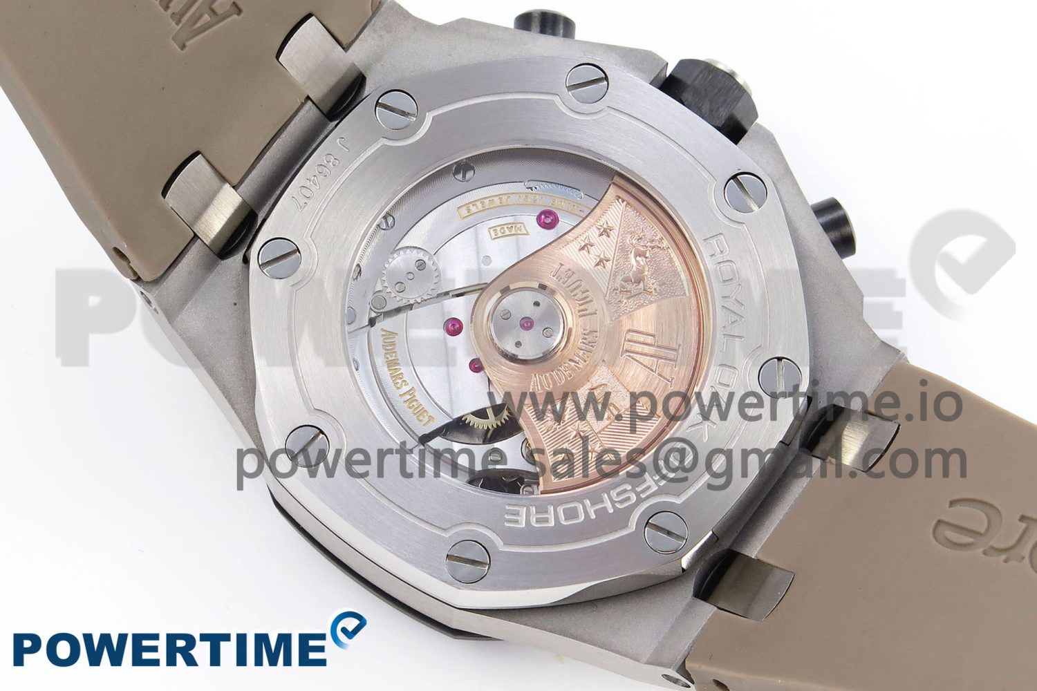 ROYAL OAK OFFSHORE 42MM SS APF 1:1 BEST EDITION BROWN DIAL CERAMIC BEZEL ON GRAY RUBBER STRAP A3126 - Image 9