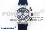 Royal Oak Offshore 44mm SS Bezel APF 1:1 Best Edition Blue/Silver Dial on Blue Rubber Strap A4401