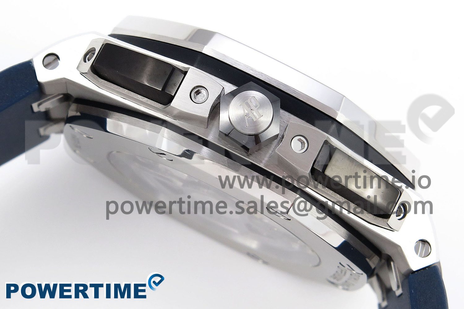 Royal Oak Offshore 44mm SS Bezel APF 1:1 Best Edition Blue/Silver Dial on Blue Rubber Strap A4401 - Image 6