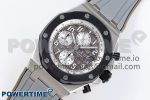 ROYAL OAK OFFSHORE 42MM SS APF 1:1 BEST EDITION BROWN DIAL CERAMIC BEZEL ON GRAY RUBBER STRAP A3126 - Image 2