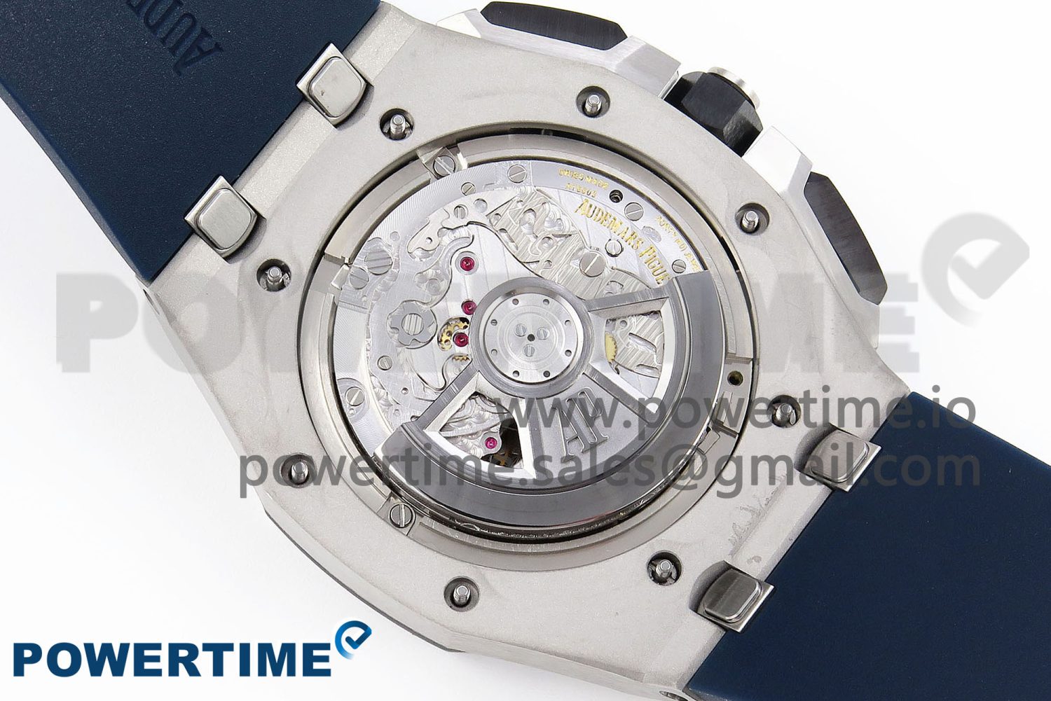 Royal Oak Offshore 44mm SS Bezel APF 1:1 Best Edition Blue/Silver Dial on Blue Rubber Strap A4401 - Image 9