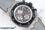 ROYAL OAK OFFSHORE 42MM SS APF 1:1 BEST EDITION BROWN DIAL CERAMIC BEZEL ON GRAY RUBBER STRAP A3126 - Image 3