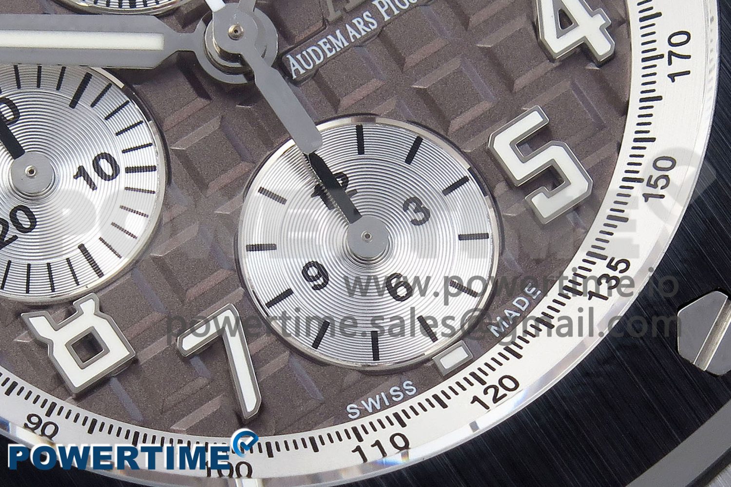 ROYAL OAK OFFSHORE 42MM SS APF 1:1 BEST EDITION BROWN DIAL CERAMIC BEZEL ON GRAY RUBBER STRAP A3126 - Image 5