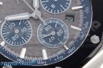 Royal Oak Offshore 44mm SS Black Ceramic Bezel APF 1:1 Best Edition Gray/Blue Dial on Gray Rubber Strap A4401 - Image 5