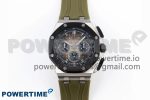 Royal Oak Offshore 44mm SS Black Ceramic Bezel APF 1:1 Best Edition Brown Dial on Brown Rubber Strap A4401