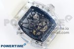 RM035 TRANSPARENT RMF BEST EDITION SKELETON BLUE DIAL ON TRANSLUCENT RUBBER STRAP CLONE RMUL2 - Image 9