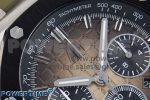 Royal Oak Offshore 44mm SS Black Ceramic Bezel APF 1:1 Best Edition Brown Dial on Brown Rubber Strap A4401 - Image 4