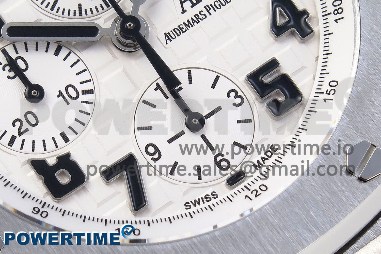 ROYAL OAK OFFSHORE 42MM SAFARI SS APF 1:1 BEST EDITION WHITE DIAL ON BROWN LEATHER STRAP A7750 - Image 5