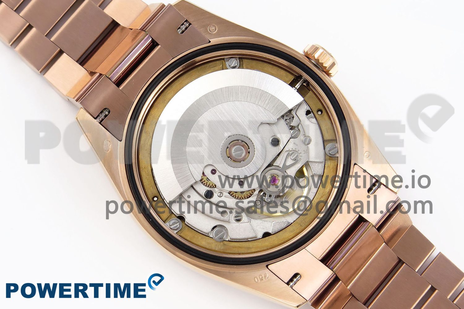 DAY DATE 36 RG RAF 1:1 BEST EDITION GREEN STONE DIAL ON RG BRACELET A2836 - Image 9