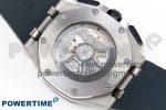 Royal Oak Offshore 44mm SS Black Ceramic Bezel APF 1:1 Best Edition Gray/Blue Dial on Gray Rubber Strap A4401 - Image 8