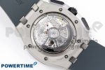 Royal Oak Offshore 44mm SS Black Ceramic Bezel APF 1:1 Best Edition Gray/Blue Dial on Gray Rubber Strap A4401 - Image 9