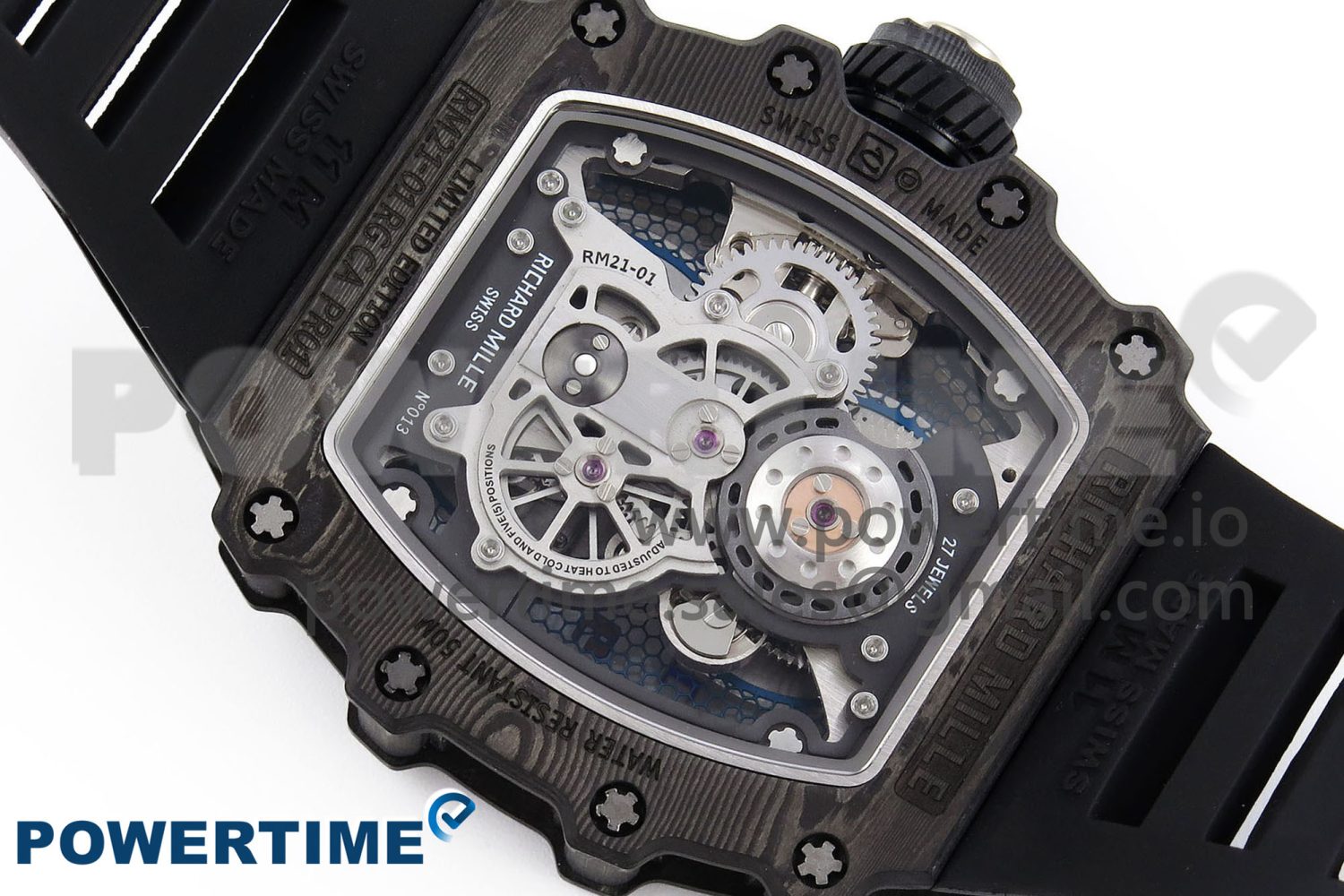 RM21-01 TOURBILLON NTPT RMF BEST EDITION SKELETON DIAL ON BLACK RUBBER STRAP - Image 9