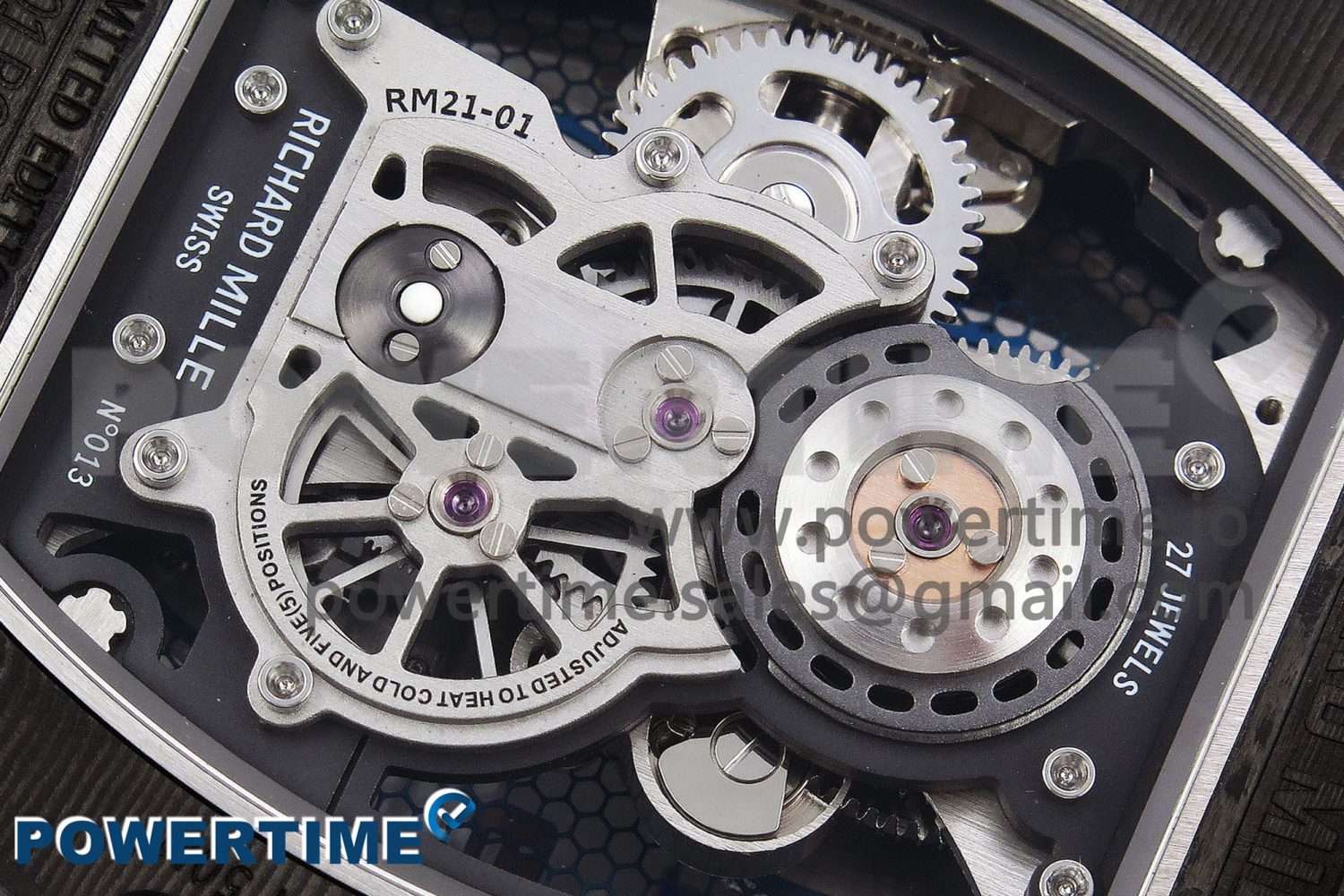 RM21-01 TOURBILLON NTPT RMF BEST EDITION SKELETON DIAL ON BLACK RUBBER STRAP - Image 10