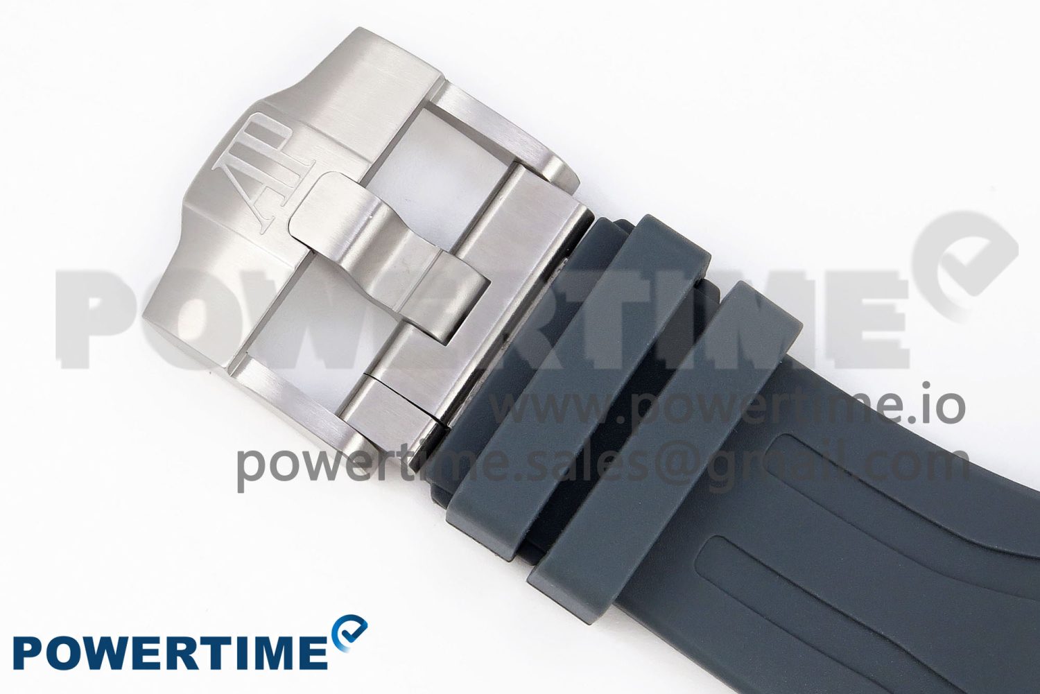 Royal Oak Offshore 44mm SS Black Ceramic Bezel APF 1:1 Best Edition Gray/Blue Dial on Gray Rubber Strap A4401 - Image 11
