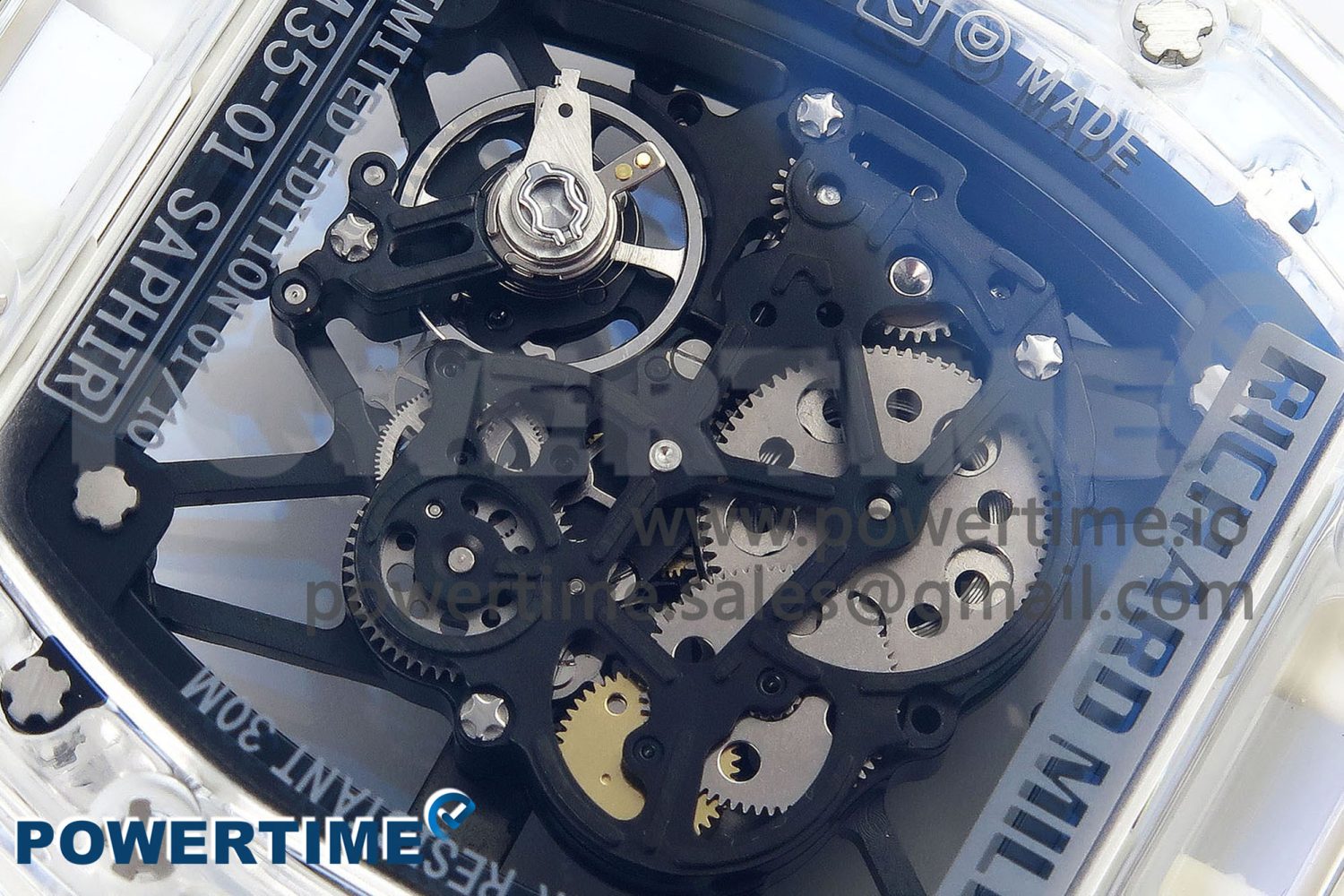 RM035 TRANSPARENT RMF BEST EDITION SKELETON DIAL ON TRANSLUCENT RUBBER STRAP CLONE RMUL2 - Image 10