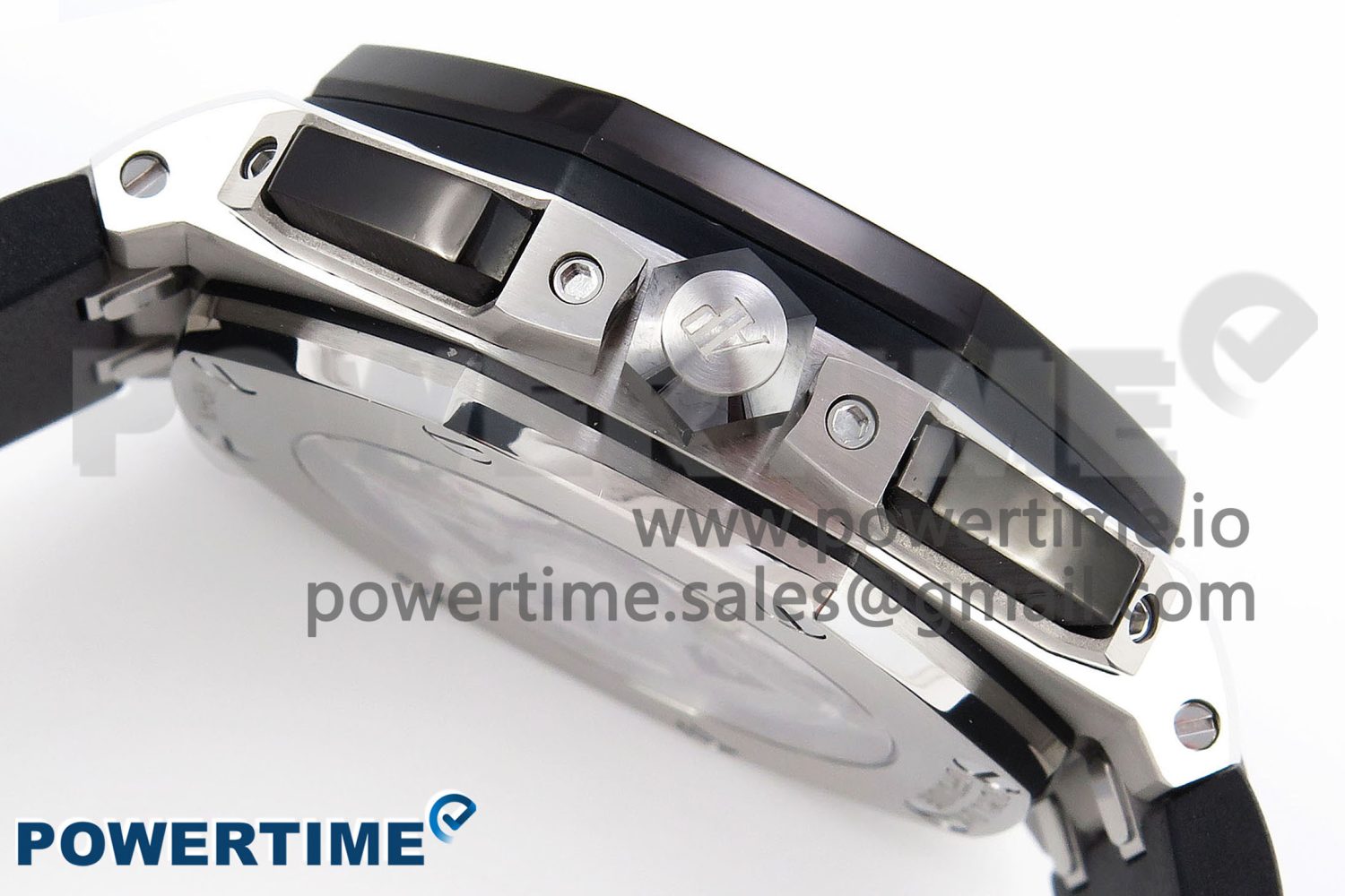Royal Oak Offshore 44mm SS Black Ceramic Bezel APF 1:1 Best Edition Black/Silver Dial on Black Rubber Strap A4401 - Image 6