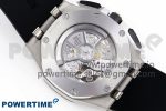 Royal Oak Offshore 44mm SS Black Ceramic Bezel APF 1:1 Best Edition Black/Silver Dial on Black Rubber Strap A4401 - Image 8