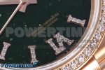 DAY DATE 36 RG RAF 1:1 BEST EDITION GREEN STONE DIAL DIAMONDS BEZEL ON RG BRACELET A2836 - Image 5