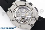 Royal Oak Offshore 44mm SS Black Ceramic Bezel APF 1:1 Best Edition Black/Silver Dial on Black Rubber Strap A4401 - Image 10