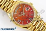 DAY DATE 36 YG RAF 1:1 BEST EDITION RED CARNELIAN DIAL ON YG BRACELET A2836 - Image 3