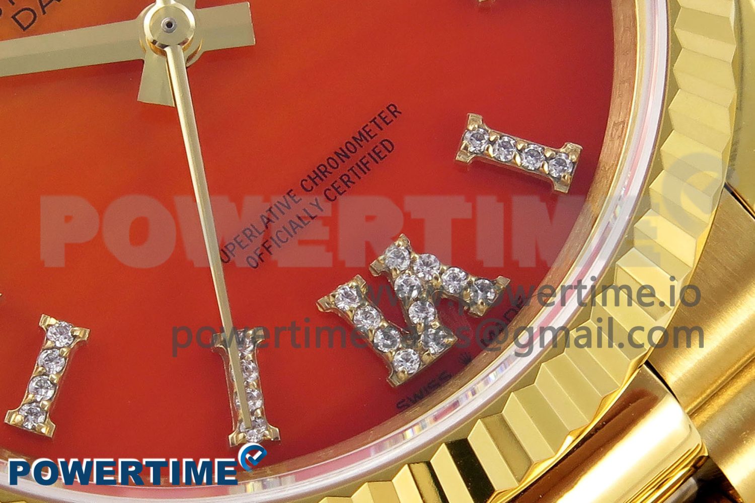 DAY DATE 36 YG RAF 1:1 BEST EDITION RED CARNELIAN DIAL ON YG BRACELET A2836 - Image 5