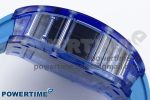 RM035 BLUE TRANSPARENT RMF BEST EDITION SKELETON DIAL ON BLUE RUBBER STRAP CLONE RMUL2 - Image 8