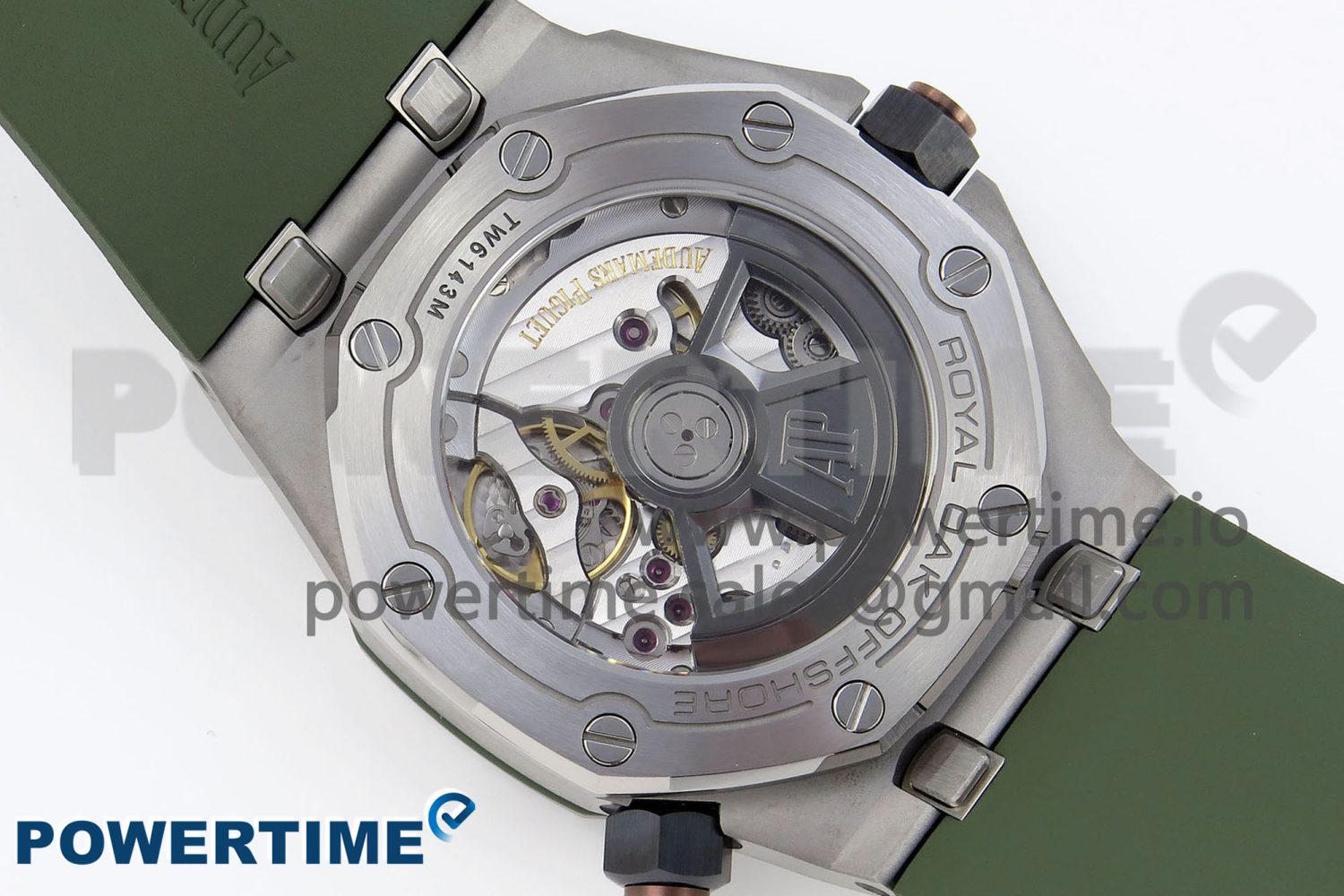 ROYAL OAK OFFSHORE DIVER 15720 APSF 1:1 BEST EDITION GREEN DIAL ON GREEN RUBBER STRAP SA4308 - Image 8