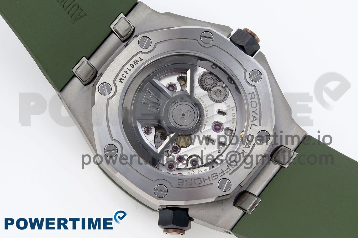 ROYAL OAK OFFSHORE DIVER 15720 APSF 1:1 BEST EDITION GREEN DIAL ON GREEN RUBBER STRAP SA4308 - Image 9