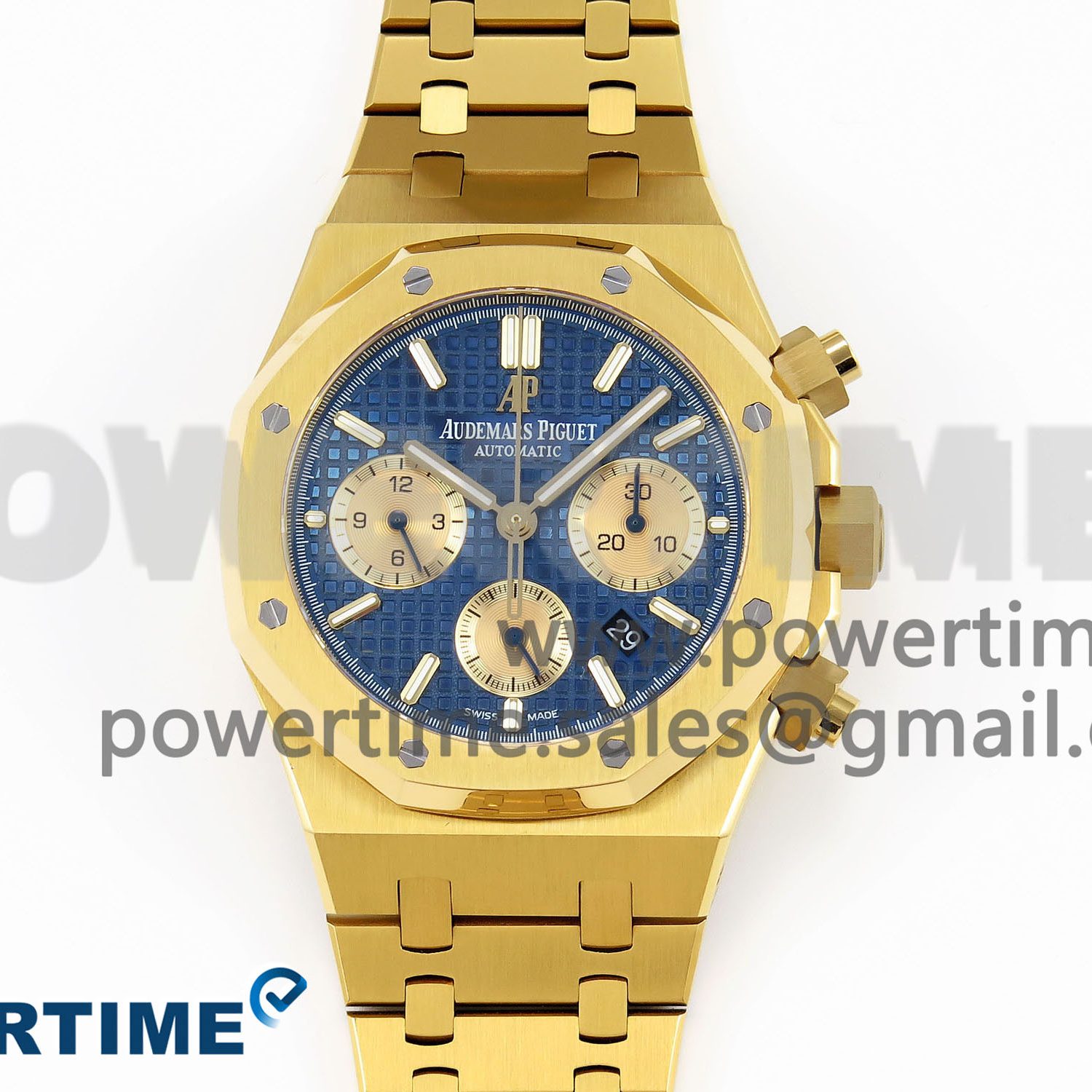 Royal Oak Chrono 26331 YG IPF 1:1 Best Edition Blue/YG Dial on YG Bracelet A7750