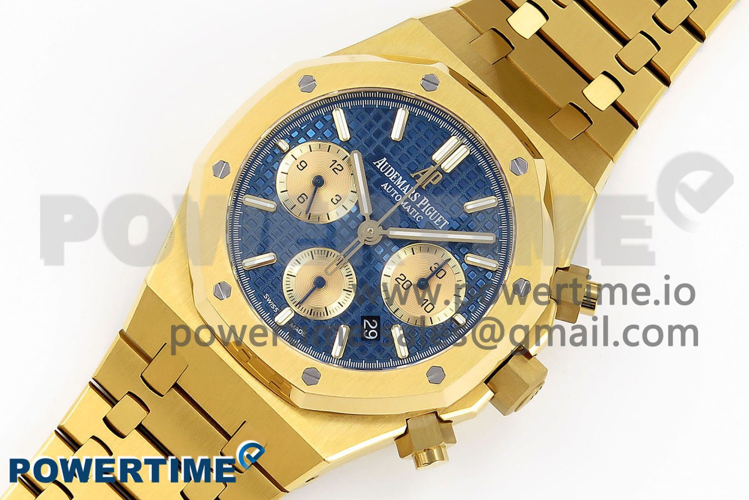 Royal Oak Chrono 26331 YG IPF 1:1 Best Edition Blue/YG Dial on YG Bracelet A7750 - Image 2