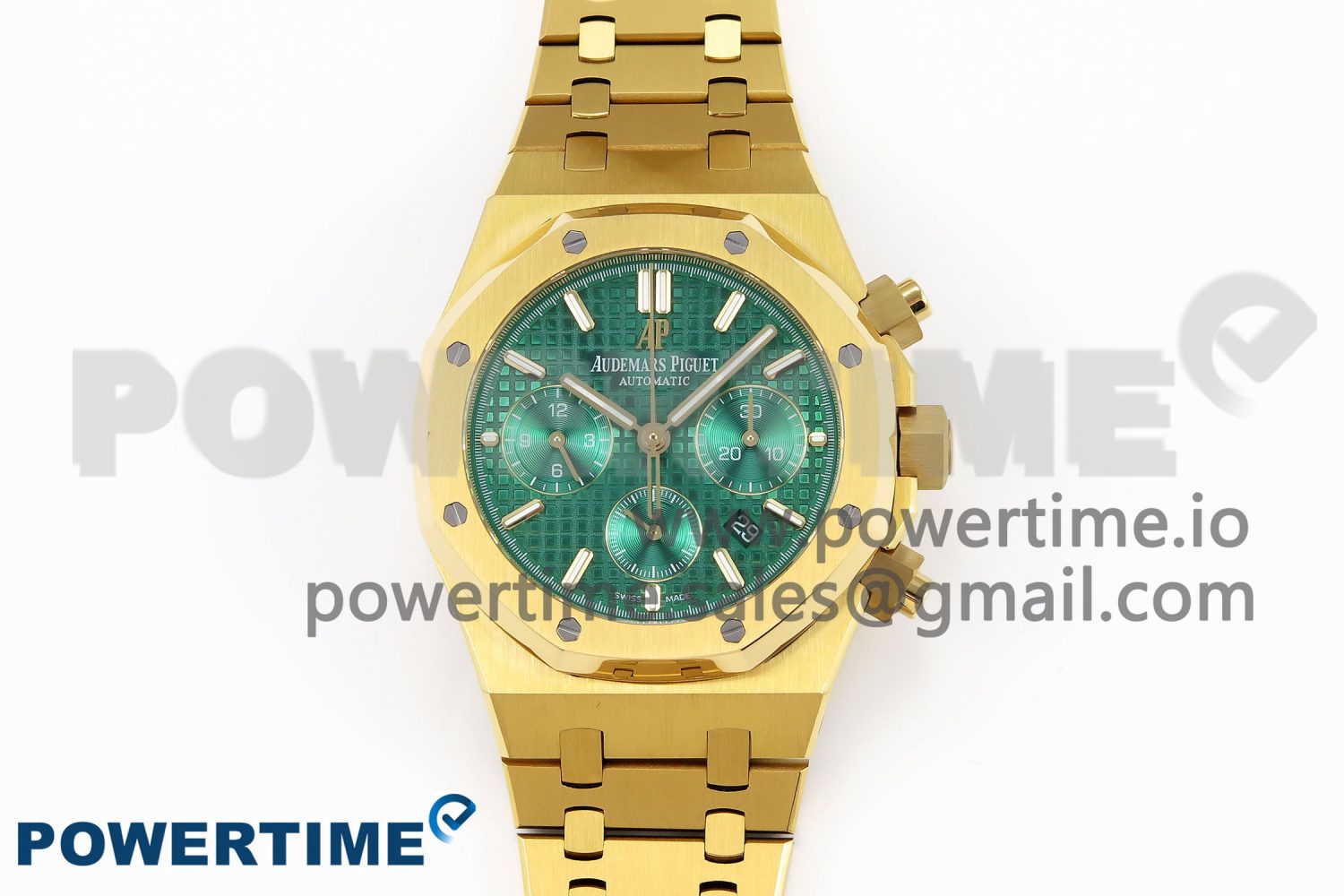 Royal Oak Chrono 26331 YG IPF 1:1 Best Edition Green Dial on YG Bracelet A7750 - Image 1