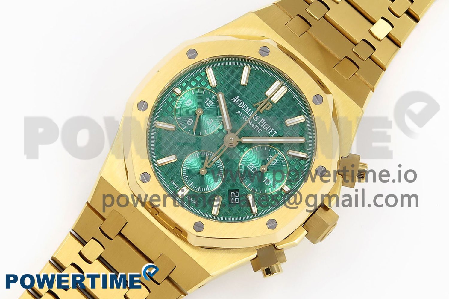 Royal Oak Chrono 26331 YG IPF 1:1 Best Edition Green Dial on YG Bracelet A7750 - Image 2