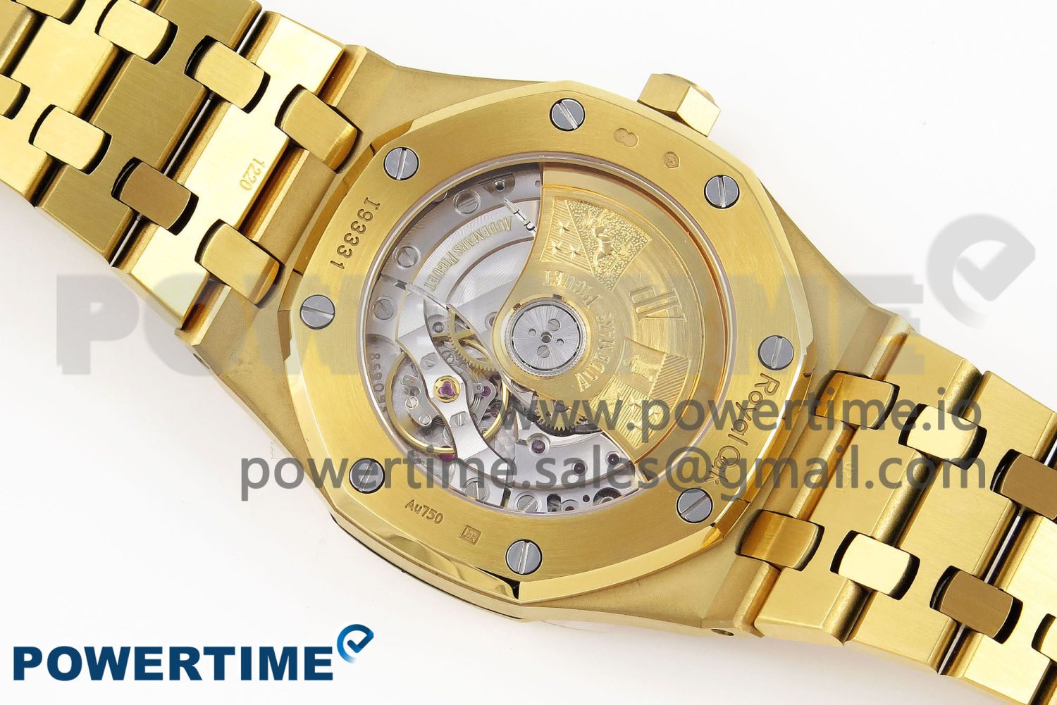 Royal Oak 37mm 15450 YG IPF Best Edition Blue Dial on YG Bracelet SA3120 Super Clone - Image 8