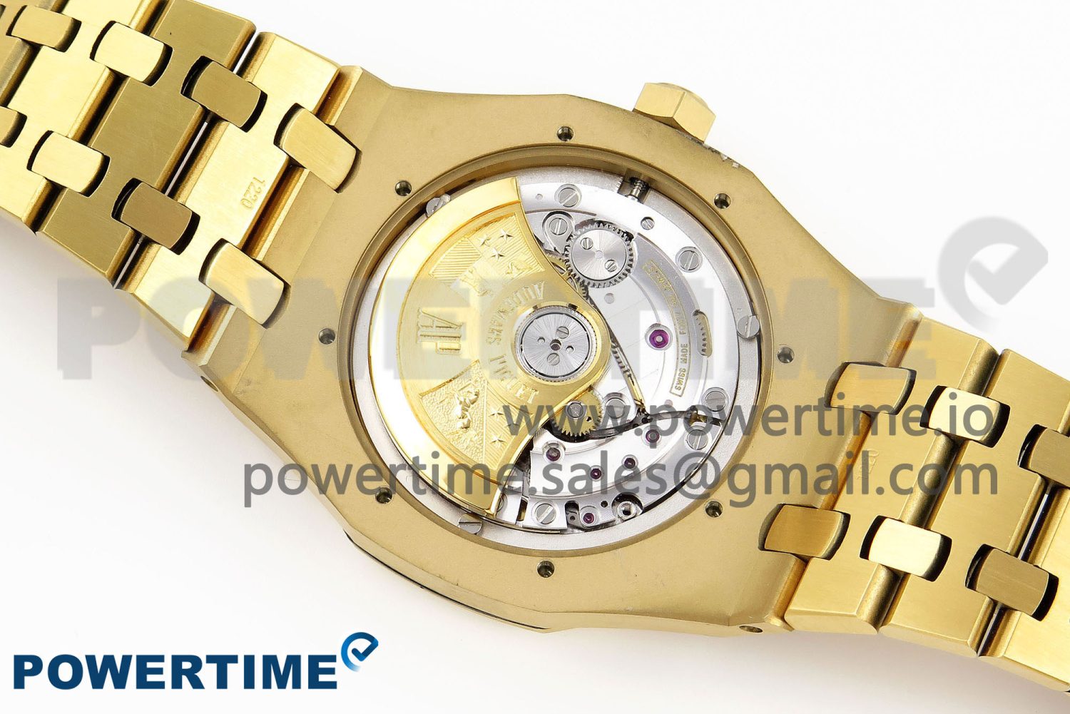 Royal Oak 37mm 15450 YG IPF Best Edition White Dial on YG Bracelet SA3120 Super Clone - Image 9