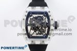 RM035 TRANSPARENT RMF BEST EDITION SKELETON DIAL ON BLACK RUBBER STRAP CLONE RMUL2