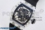 RM035 TRANSPARENT RMF BEST EDITION SKELETON DIAL ON BLACK RUBBER STRAP CLONE RMUL2 - Image 2