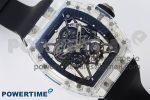 RM035 TRANSPARENT RMF BEST EDITION SKELETON DIAL ON BLACK RUBBER STRAP CLONE RMUL2 - Image 3