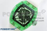 RM035 GREEN TRANSPARENT RMF BEST EDITION SKELETON DIAL ON TRANSLUCENT RUBBER STRAP CLONE RMUL2 - Image 2