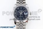 DATEJUST 41MM 126334 904 SS ARF 1:1 BEST EDITION BLUE DIAL ROMAN MARKERS ON JUBILEE BRACELET SH3235