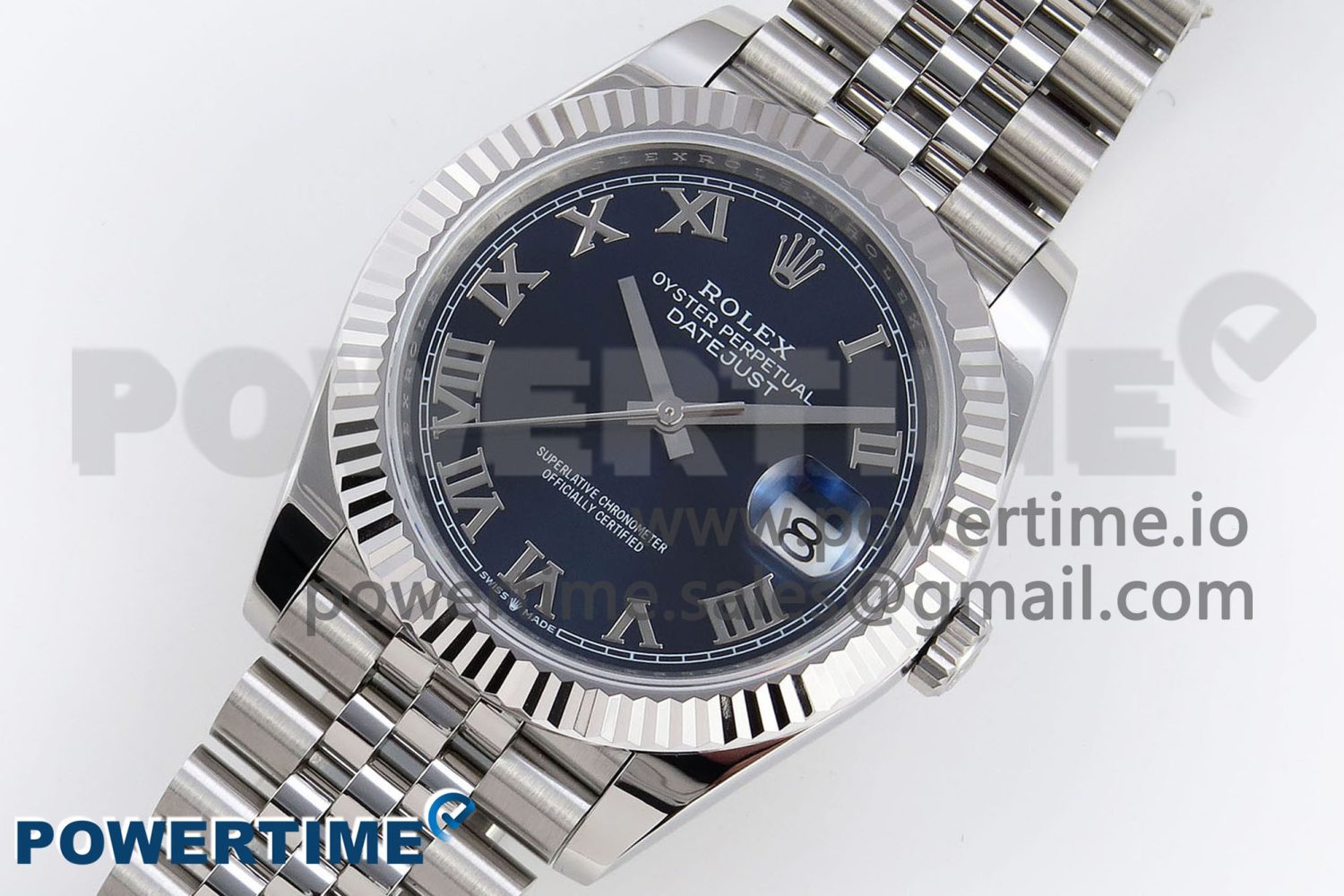 DATEJUST 41MM 126334 904 SS ARF 1:1 BEST EDITION BLUE DIAL ROMAN MARKERS ON JUBILEE BRACELET SH3235 - Image 2