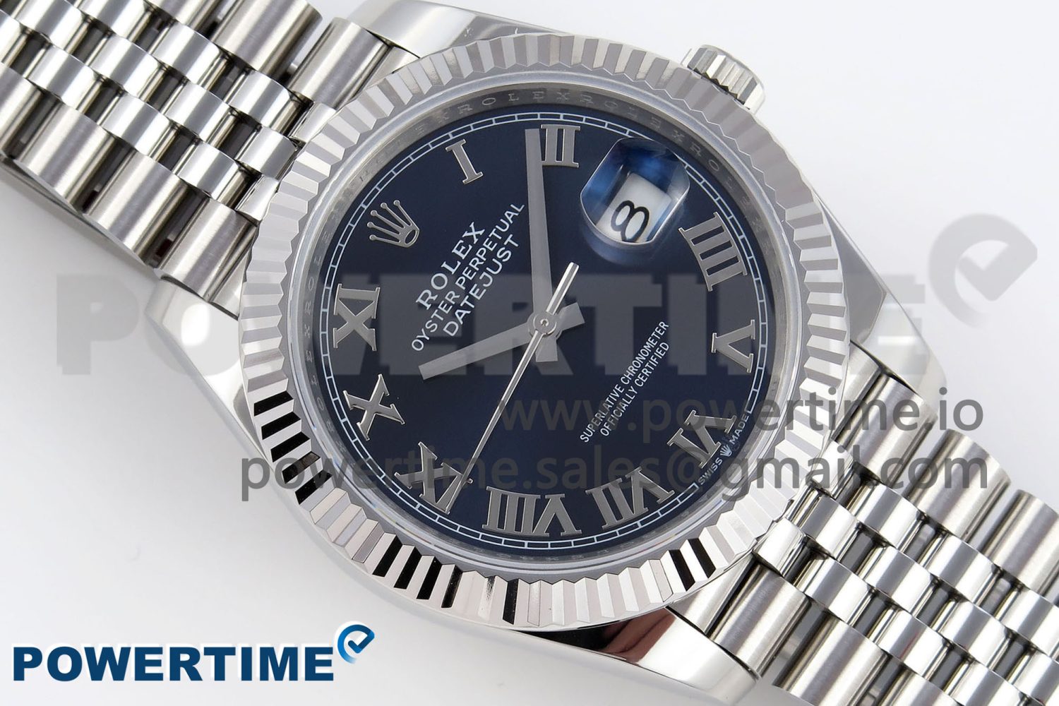 DATEJUST 41MM 126334 904 SS ARF 1:1 BEST EDITION BLUE DIAL ROMAN MARKERS ON JUBILEE BRACELET SH3235 - Image 3