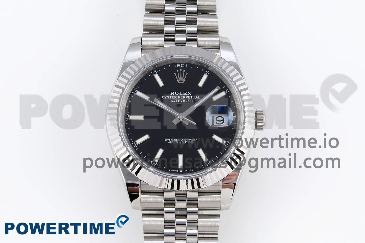 DATEJUST 41MM 126334 904 SS ARF 1:1 BEST EDITION BLACK DIAL STICKS MARKERS ON JUBILEE BRACELET SH3235 - Image 1