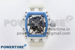 RM035 TRANSPARENT RMF BEST EDITION SKELETON BLUE DIAL ON TRANSLUCENT RUBBER STRAP CLONE RMUL2
