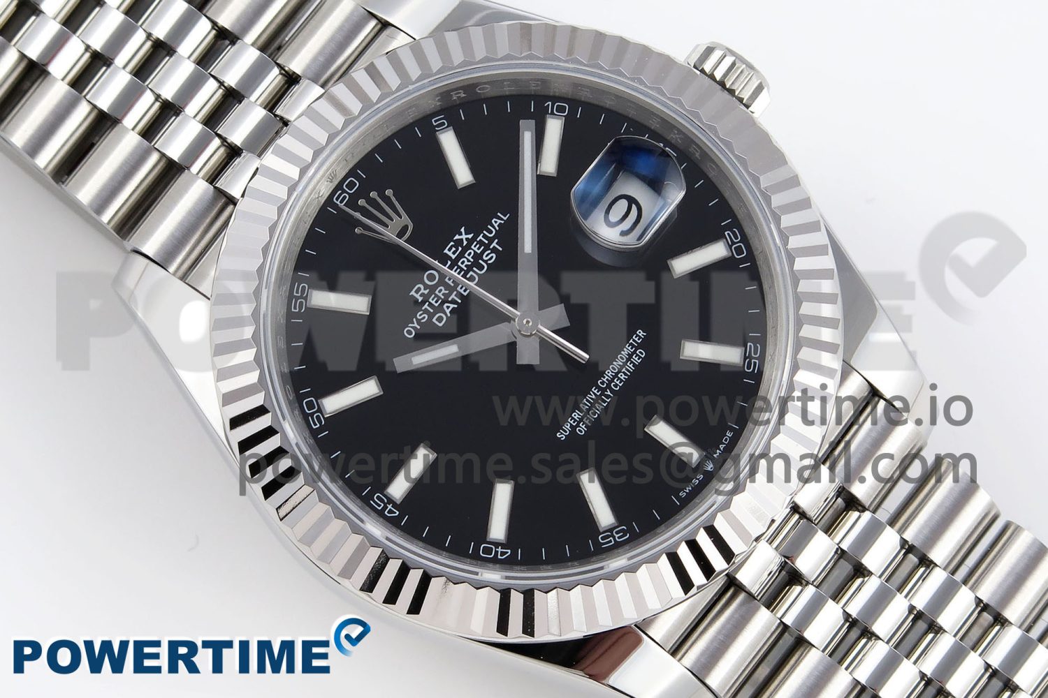 DATEJUST 41MM 126334 904 SS ARF 1:1 BEST EDITION BLACK DIAL STICKS MARKERS ON JUBILEE BRACELET SH3235 - Image 3